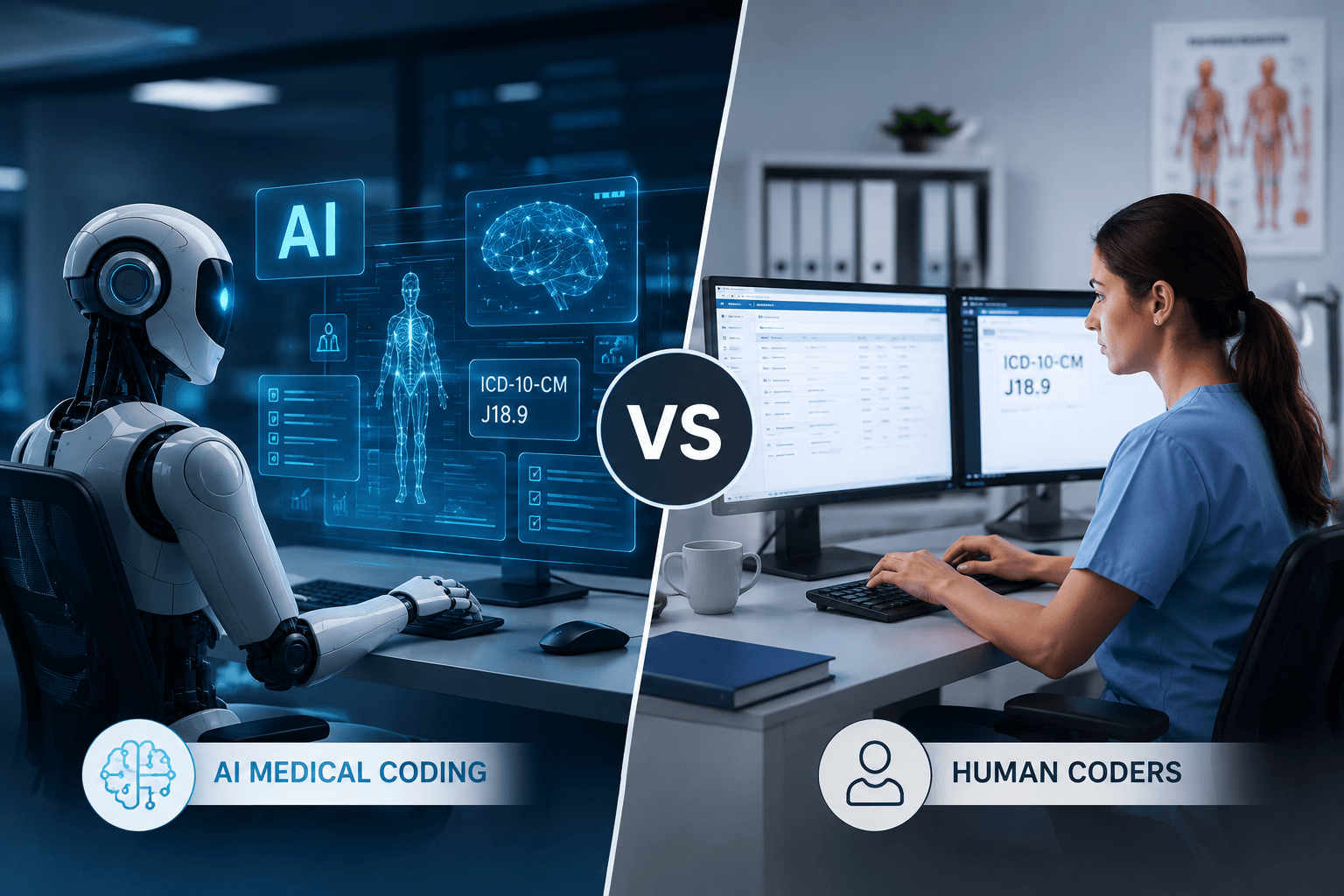 AI Medical Coding vs Human Coders 2026: Accuracy, Speed, Cost & Which Delivers Better Results for Your Healthcare Practice